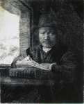 Rembrandt Harmensz. van Rijn Rembrandt Drawing by a Window  - Hermitage